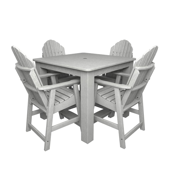 Highwood Usa Hamilton 5pc Square Counter Height Outdoor Patio Furniture Dining Set AD-CNA44-CGE - main